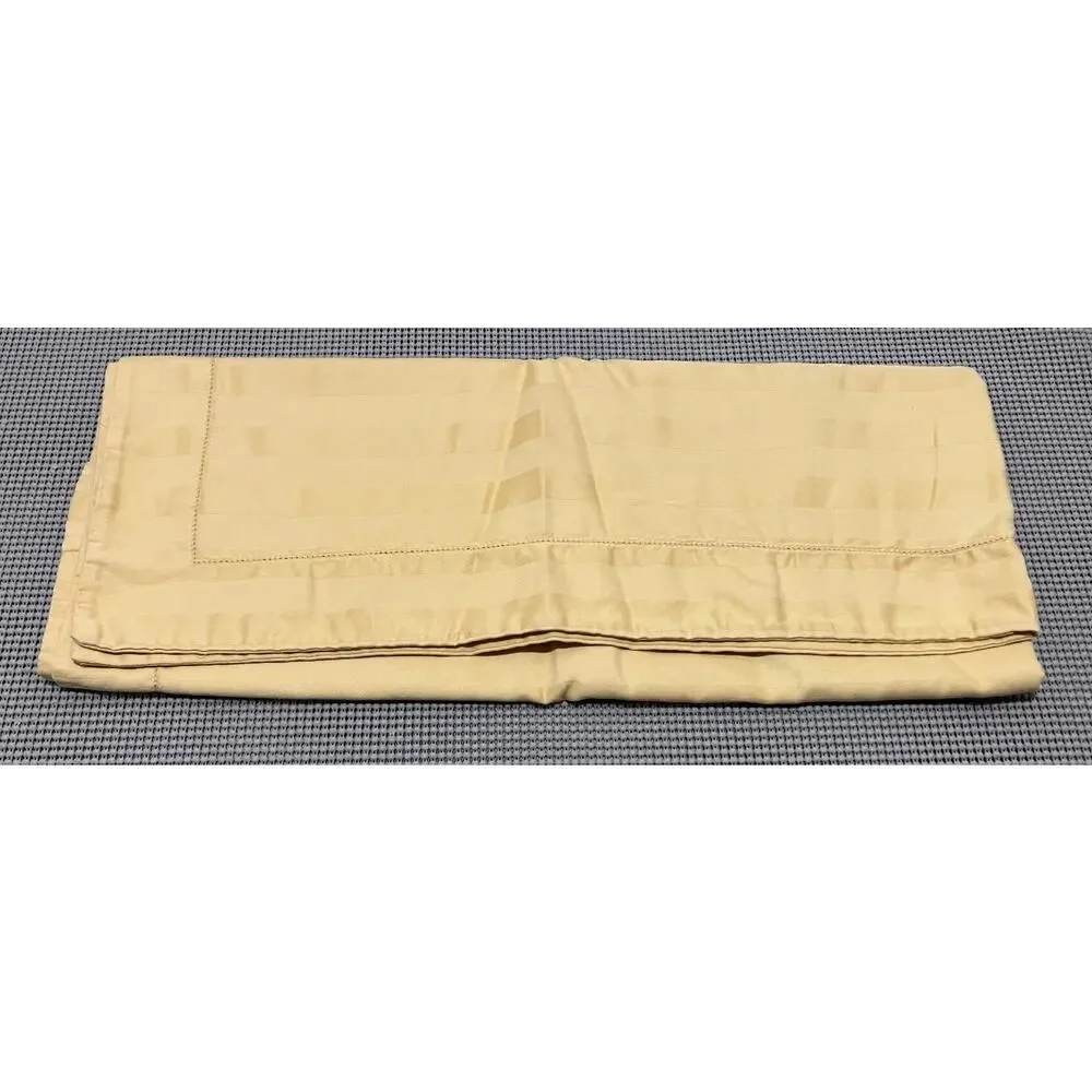 Charter Club King Pillowcase Sham 100% Pima Cotton Gold Stripe Portugal